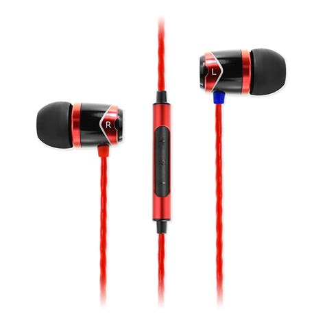 soundmagic ec  ear headphones  mic red  gearmusic