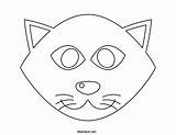 Mask Cat Printable Color Masks Coloring Template Print Cats Pages Maskspot sketch template