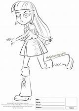 Equestria Coloring Girls Pages Twilight Sparkle Girl Color Line Getcolorings Library Clipart Popular Printable sketch template