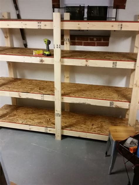 build easy  standing shelving unit  basement