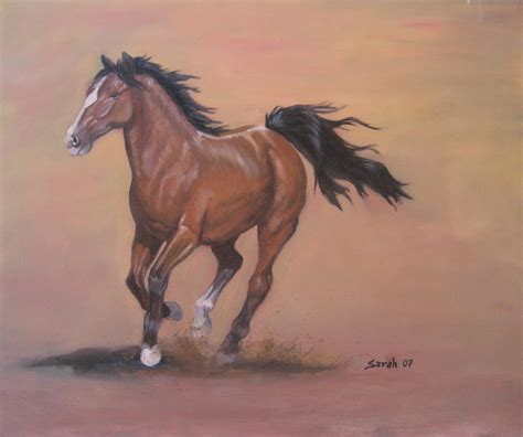 peinture cheval arabe