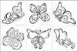 Read Doodle Butterfly sketch template