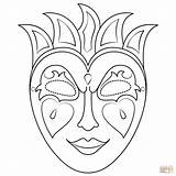 Mardi Gras Mask Coloring Masks Printable Pages Masquerade Butterfly Drawing Templates Paper Supercoloring Source Categories sketch template