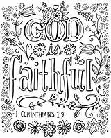 God Faithful sketch template