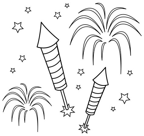 firework coloring pages    print