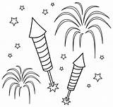 Fireworks Firework Coloring Clip Clipart Drawing Pages Fire Cliparts Kids Cartoon Consuming Tree Colorable Printable Draw Confetti Drawings Line Fun sketch template