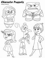 Inside Coloring Pages Disney Emotions Intensamente Choose Board Puppets Character sketch template