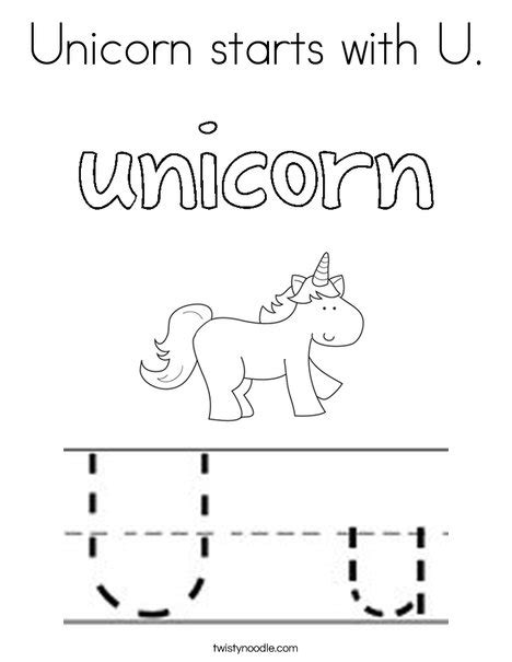 unicorn starts   coloring page twisty noodle