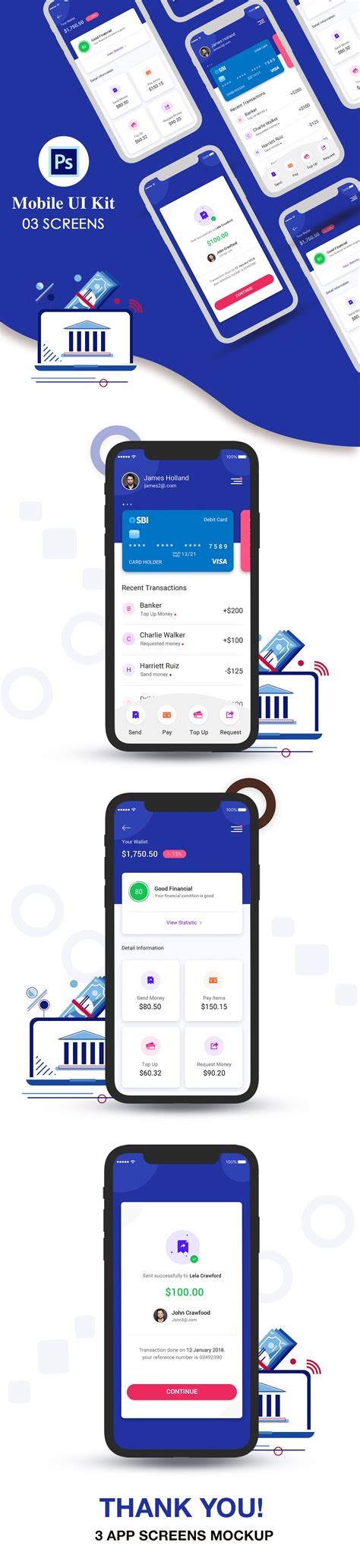 digital bank app ui kit