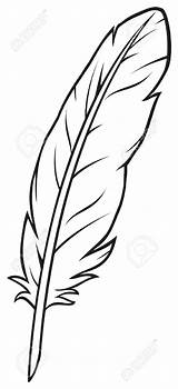 Feather Quill Drawing Template Clip Outline Stencil Ink Sketch Simple Feathers Stencils Vector Printable Templates Clipart Pages Para Plumas Patterns sketch template