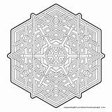 Coloring Geometric Pages Geometry Mandala Adult Printable Pattern Choose Board Sheets sketch template