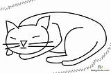 Sleeping Katze Malvorlage Schlafende Cliparts Tabby Liegende Ausmalen Clipartmag Einfach Katzen Ausmalbild 4vector sketch template