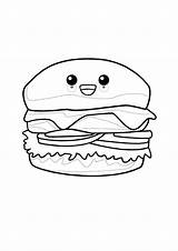 Burger Hamburger sketch template