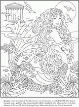 Dover Josephine Advanced Ausmalbilder Adults Mermaids Designlooter Erwachsene Mythical Coloringhome sketch template