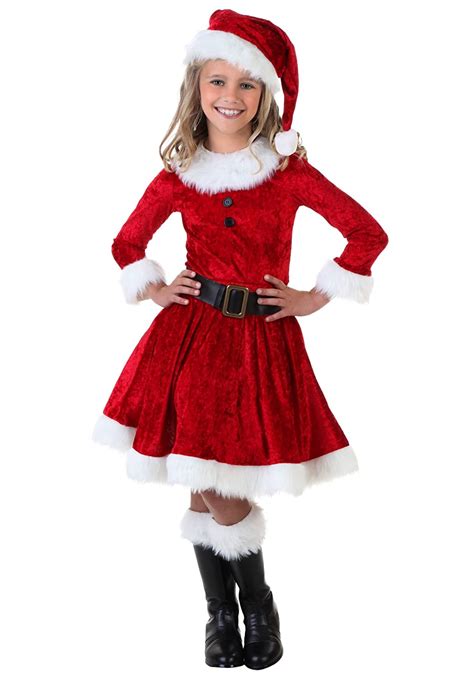 Buy Fancydresswale Cotton Blend Miss Santa Dress For Christmas Red 9
