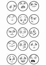 Coloring Pages Emotions Emotion Printable Faces Feelings Expressions Facial Sheets Choose Board sketch template