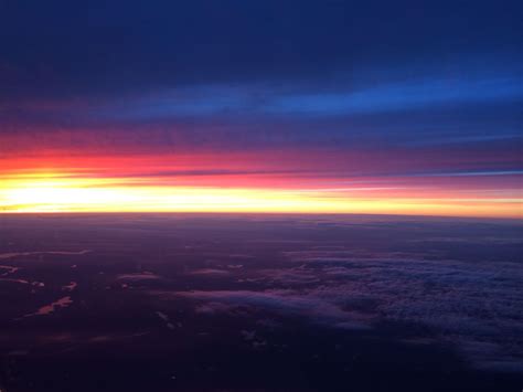 high   sky airplane view sky celestial sunset views scenes