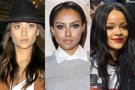 celebs with septum piercings photos of celebrities with nose rings