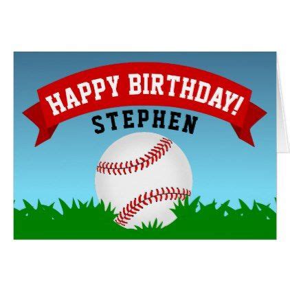 baseball happy birthday card birthday gifts party celebration custom
