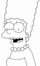 Simpson Marge Colorir Pegar Newer sketch template