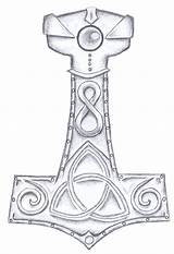 Hammer Thor Tattoo Thors Mjolnir Drawing Viking Norse Tattoos Odin Deviantart Symbol Symbols Designs Simple Vikings Search Celtic Google Runes sketch template