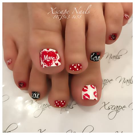 cute valentines toe design valentines nails nails nail designs
