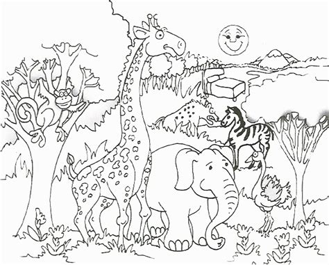 zoo scene coloring pages coloring page  coloring home
