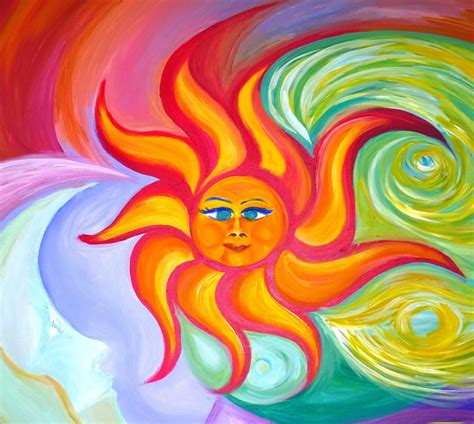 grafica  pictura de corina chirila animismul  chipul uman din soare