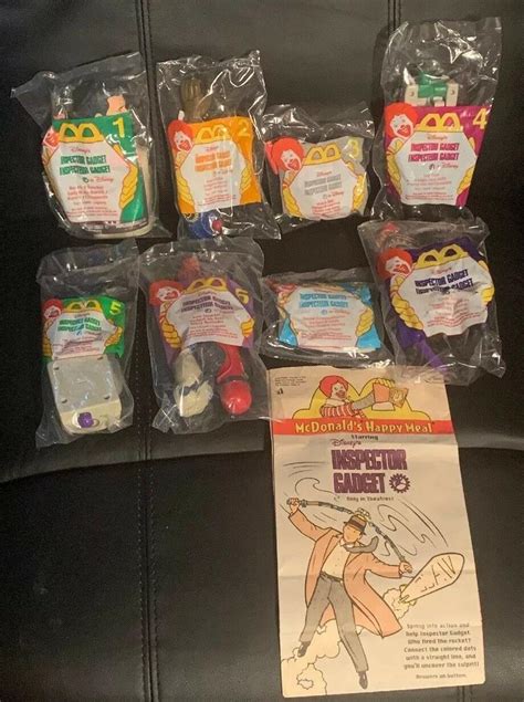 Mcdonalds Inspector Gadget Happy Meal Toys Complete Set Of 8 1999 Nip