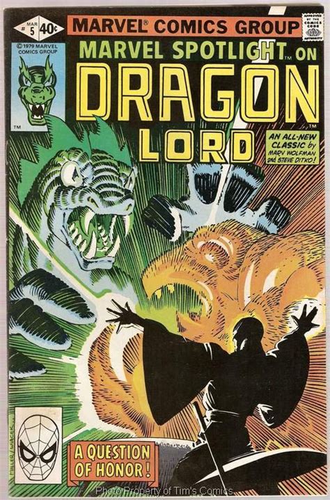marvel spotlight 1979 series 5 dragon lord marvel comics march 1980 fn