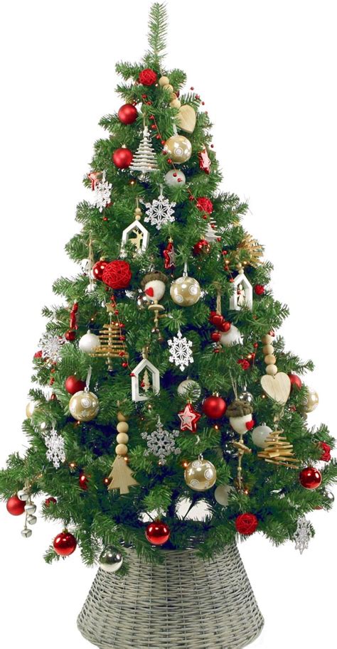 bolcom versierde kerstboom decotrees santa style deluxe  cm hoog met verlichting