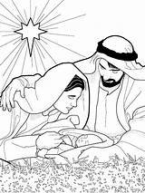 Coloriage Nativity Creche Lds sketch template