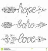Arrows Feathers sketch template