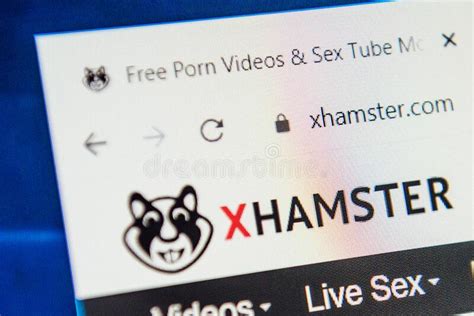 page daccueil du site internet de xhamster sur lecran du xhamstercom durl de pc image stock