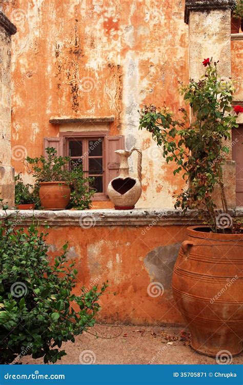 ancient greek courtyard stock image image