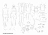 Paper Doll Template Dolls Barbie Printable Cutout Kids Pages Coloring Templates Print Printables Woman Colouring Adults Printablecolouringpages Discover sketch template