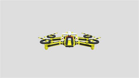 yellow drone    model  rexrack attielemansstijn  sketchfab