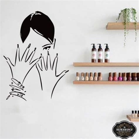 unique nail salon wall decor ideas    missed nail salon