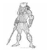 Predator Alien sketch template