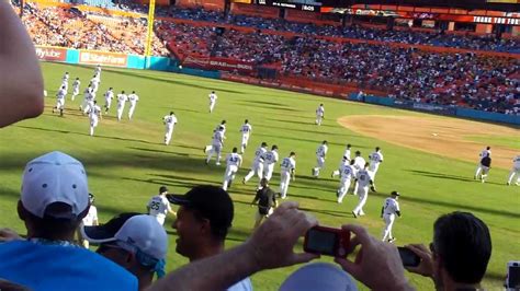 The Final Marlins Game In Sun Life Stadium Youtube