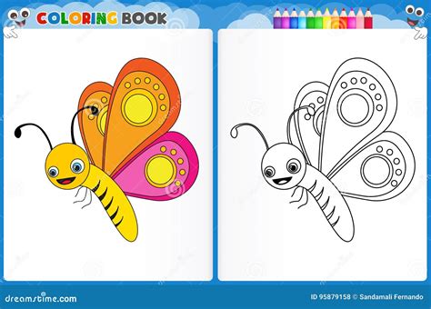 pagina da coloracao da borboleta ilustracao stock ilustracao de livro