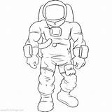 Astronaut Lineart Planet Landed Xcolorings American sketch template