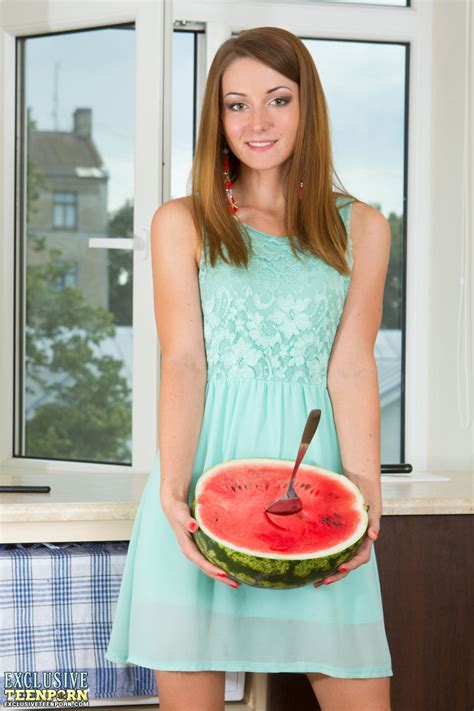 Girl Eats A Melon