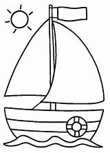 Sailboat Coloring Transportation Pages Printable sketch template
