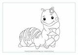 Colouring Caterpillar Minibeast Pages Colour Minibeasts sketch template