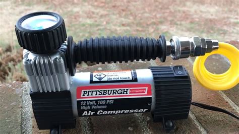 harbor freight portable air compressor review youtube