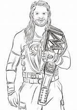 Wwe Reigns Supercoloring Educativeprintable sketch template