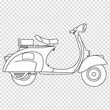 Coloring Vespa Scooter Moped sketch template