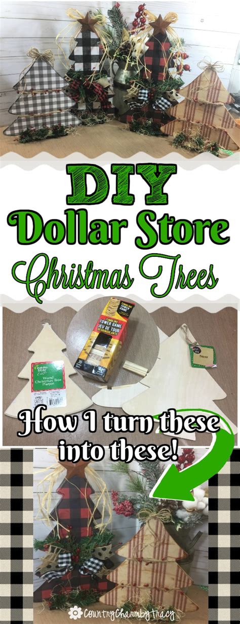 diy dollar store christmas trees country charm  tracy