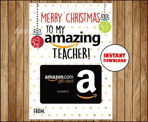 amazon gift card holder teacher christmas gift card etsy